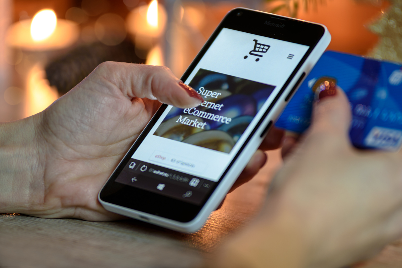 shopping on a phone